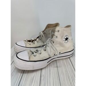 Converse Chuck Taylor All Star Lift Platform High Top White Sneakers Womens 11